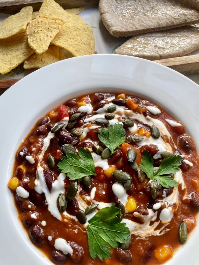 Gourmet dish with sauce and herbs