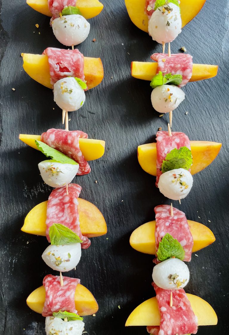 Fresh fruit skewers for catering