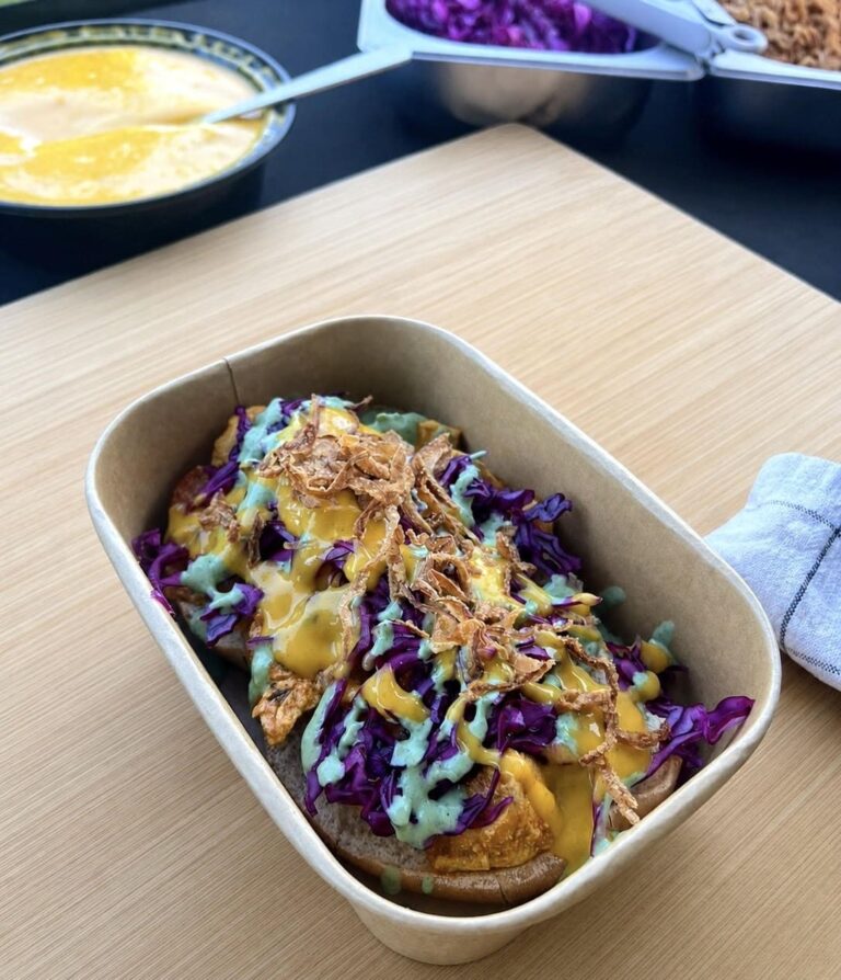 Fresh purple cabbage salad served in a bowl